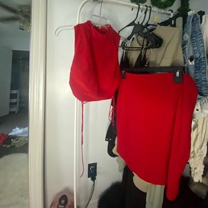 Red Formal Two Piece